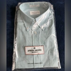 Pierre Cardin Men's Aqua Button Down Shirt